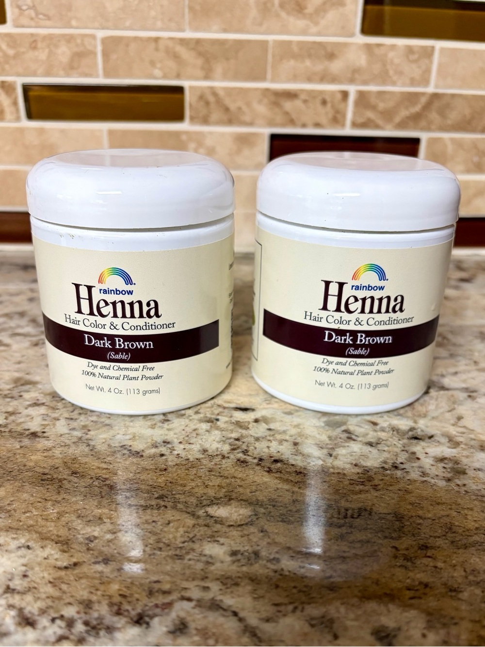 Rainbow Henna Hair Color & Conditioner, Dark Brown